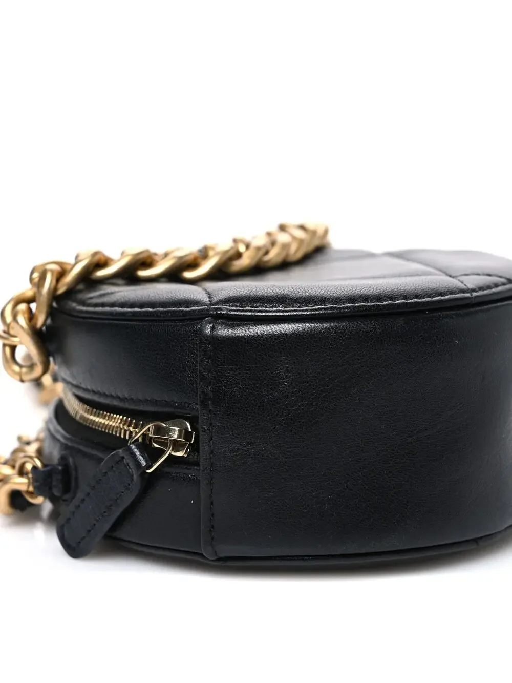 Lambskin Quilted Chanel 19 Round Clutch #341051C19B